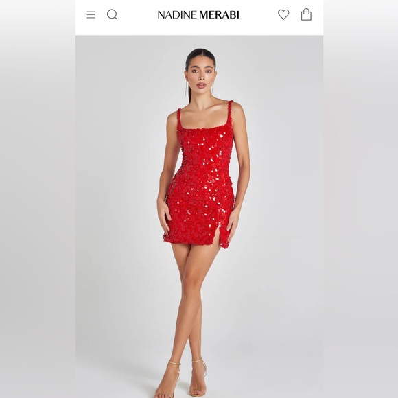 nadine merabi red sequin dress NADINE MERABI Karlie Sequin Minidress in Red at Nordstrom, Size 6